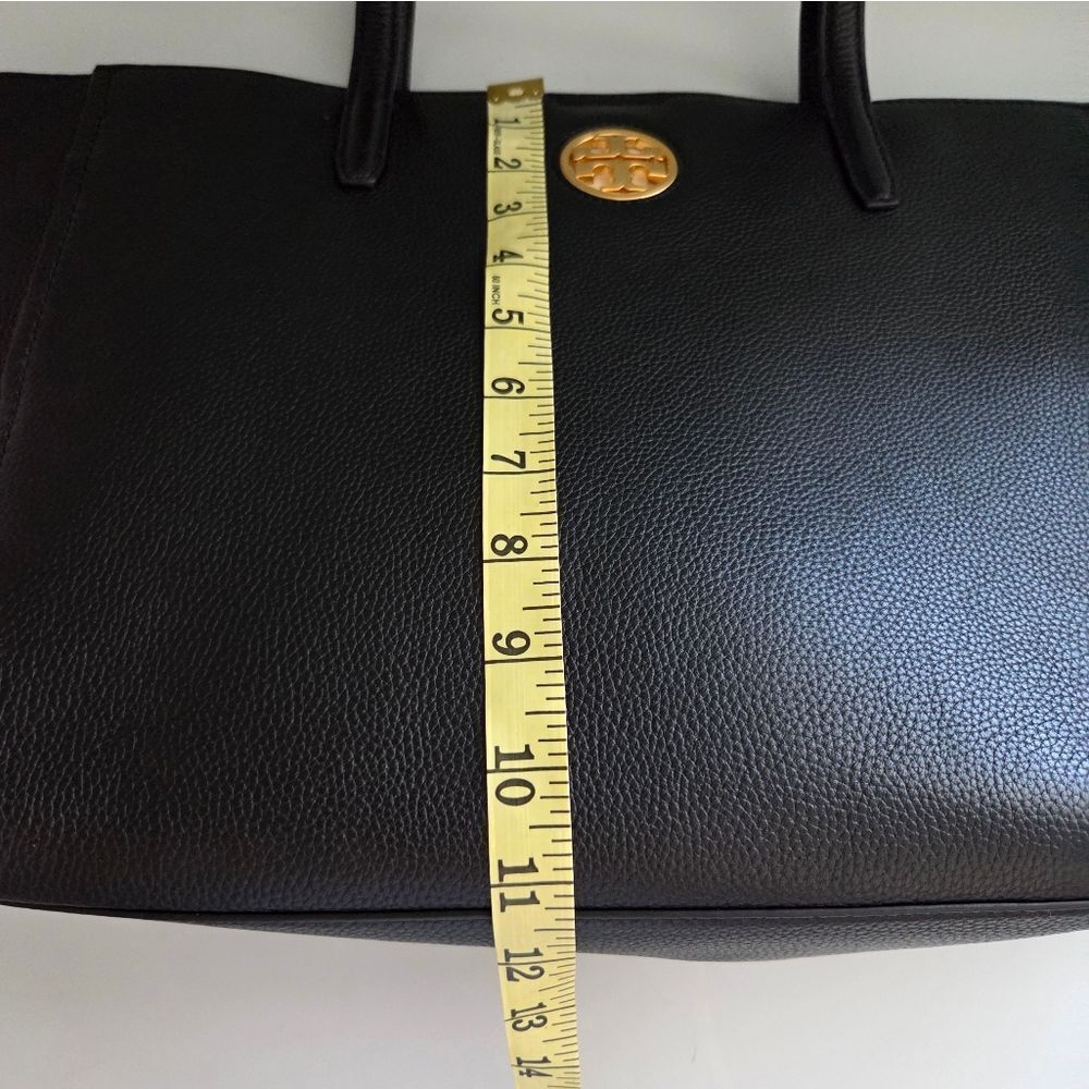 NWOT! Tory Burch Carson Black Leather Tote Bag - Picture 10 of 13